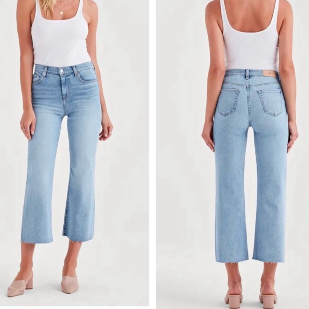 7 For All Mankind Cropped Alexa Luxe Vintage Jeans